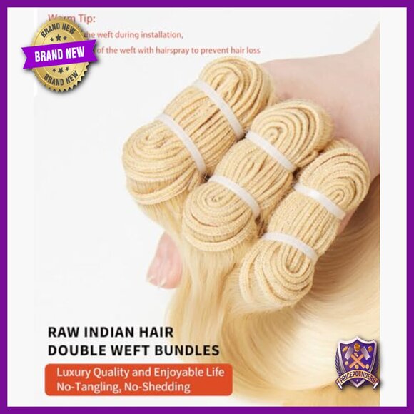 16 Inch Raw Indian Human Hair Bundles Body Wave No Tangle Shedding